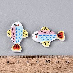 Печатные непрозрачные бусины из смолы&nbsp;RESI-N043-23A