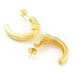 Серьги-пусеты из латуни с покрытием стойки&nbsp;EJEW-A028-45G