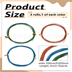 6м двухцветной медной проволоки для бисероплетения для изготовления ювелирных изделий&nbsp;CWIR-LP0001-13