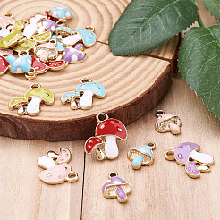 40шт 8 цвета сплава эмалевые подвески&nbsp;ENAM-FW0001-03