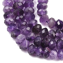 Природный аметист нитей бисера&nbsp;G-C259-A27-5x8mm