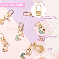 16 шт. 8 стильных эмалевых подвесных украшений из сплава&nbsp;HJEW-YW00239-01