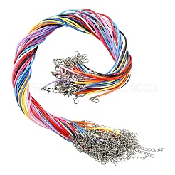 Изготовление ожерелий из вощеного хлопкового шнура 10 цвета&nbsp;MAK-YW0001-17A