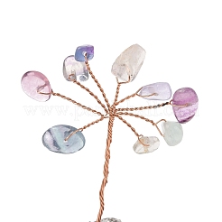 Натуральные флюоритовые чипсы Дерево жизни украшения&nbsp;DJEW-P022-03A-07