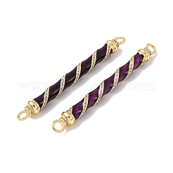 Шармы-соединители из латуни с микропаве из прозрачного кубического циркония&nbsp;KK-C143-50G-02