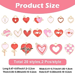 40шт 20 стиля сплава эмалевые подвески&nbsp;ENAM-YW0006-86