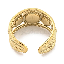 Кольца-манжеты из нержавеющей стали 304 с ионным покрытием (IP) и синтетическими драгоценными камнями&nbsp;G-Z056-06G