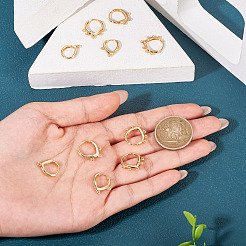 10 шт. 5 стиля латунная фурнитура для сережек-колец&nbsp;KK-TA0002-52