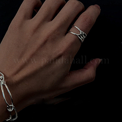 Кольца-манжеты из стерлингового серебра 925 пробы с родиевым покрытием для мужчин&nbsp;FS-WG54AA0-01