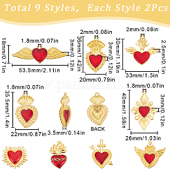 18шт 9 стиля подвески из сплава с эмалью&nbsp;ENAM-SC0005-06