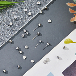 40 шт. 4 стиля 303 нержавеющая сталь гайки для сережек&nbsp;STAS-HS0001-58P