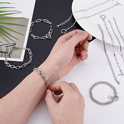 10шт 10 комплекта браслетов из нержавеющей стали&nbsp;BJEW-PH0004-48