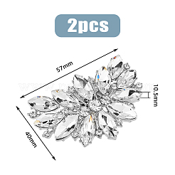 1 пара съемных пряжек для обуви из сплава в форме цветка&nbsp;FIND-HY0002-13