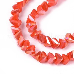 Гальванические непрозрачные стеклянные бусины&nbsp;GLAA-N022-4mm-14