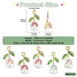 20 шт. подвески из двухцветного сплава с эмалью&nbsp;ENAM-FS0004-07