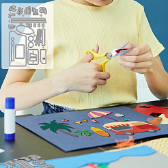 Пляжная тема трафареты для резки углеродистой стали DIY-WH0309-1939