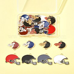 30 шт. 8 стиля эмалевых звеньев из сплава&nbsp;ENAM-FS0002-50