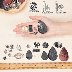 Наборы для самостоятельного изготовления сережек-подвесок из искусственной кожи&nbsp;DIY-SC0001-35