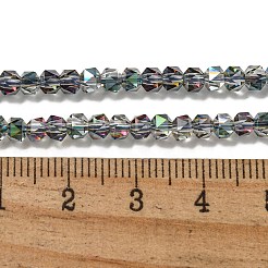 Стеклянные бусины с гальваническим покрытием &nbsp;GLAA-Q105-02-02