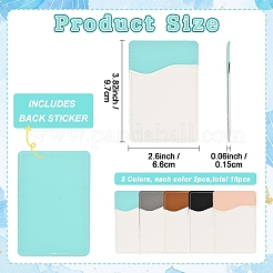 10 шт. 5 цвета pu кожаный держатель для карточек на заднюю панель телефона&nbsp;AJEW-SP0002-96