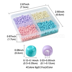 800 шт. 4 разных стиля 8/0 стеклянных круглых бусины&nbsp;SEED-FS0001-18C