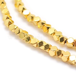 Гальванизировать немагнитных синтетический гематит бисер пряди&nbsp;G-L485-10C-G