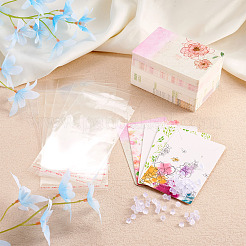 100 шт. 5 прямоугольные картонные карточки для демонстрации ювелирных изделий&nbsp;CDIS-YS0001-03