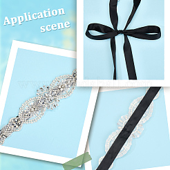 Цветочные полностью хрустальные стразы свадебные пояса ручной работы для свадебных платьев&nbsp;AJEW-WH20006-233B-01