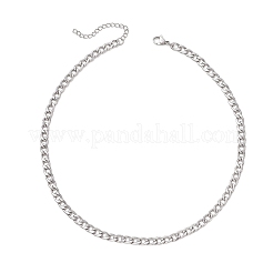 Ожерелья из кубинской цепочки из нержавеющей стали 304 толщиной 5 мм&nbsp;NJEW-JN05849