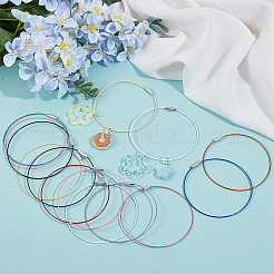 36шт 12 цвета стальной проволоки браслет шнур для самостоятельного изготовления ювелирных изделий&nbsp;TWIR-SC0001-06