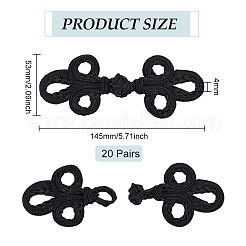 Пуговицы с узлами в виде китайских лягушек ручной работы&nbsp;LS-BUTT-WH0027-29A