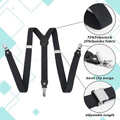 Эластичные мужские подтяжки из полиэстера&nbsp;AJEW-WH0258-293B