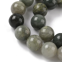 Нити бусин из натурального зеленого рутилированного кварца&nbsp;G-P325-03-10mm