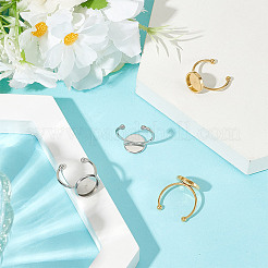 4 шт. 4 стиля манжетных подушечек из нержавеющей стали с кольцами&nbsp;FIND-LP0001-09