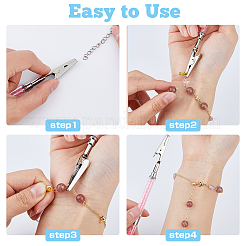 2 шт. 2 стиля железный браслет инструмент ювелирный помощник зажим-аллигатор&nbsp;AJEW-DC0001-55