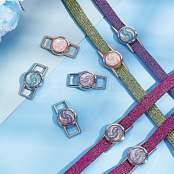 8 шт. 4-х цветные подвески-шнурки из сплава и смолы&nbsp;FIND-PH0017-50