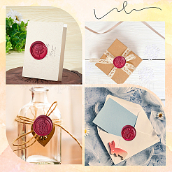 6 стиль золотистый тон латунная восковая печать штамп головка&nbsp;AJEW-CP0007-50C-01