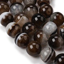 Природный агат бисер нитей&nbsp;G-F820-K06-16mm-01