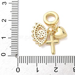 Латунь микропаве прозрачный кубический цирконий европейские подвески с подвесками&nbsp;KK-D502-13A-G