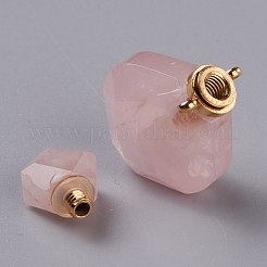 Ромб натуральный розовый кварц подвески для флаконов духов&nbsp;G-H241-01B-G