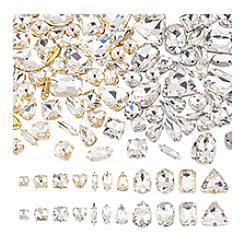 2 пакетик 2 цвета стеклянные пришивные стразы GACR-PH0008-04