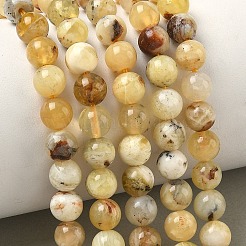 Природные желтые опал бусины пряди&nbsp;G-I213-18-6mm
