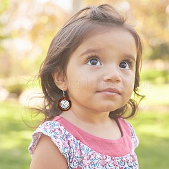 Деревянные серьги-подвески на спортивную тематику&nbsp;FS-WGDC1DF-03