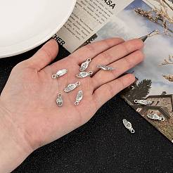 Ладонь в тибетском стиле с подвесками из сплава с цветком лотоса&nbsp;KK-P015-03AS-1