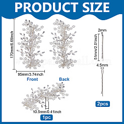 1 упаковка наборов шпилек для волос из цинкового сплава и смолы со стразами&nbsp;AJEW-FG0005-23