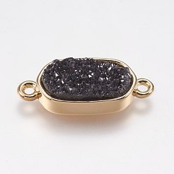 Гальванические соединители из натурального агата друзы&nbsp;G-L481-B