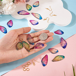 4 комплект подвесок из двухцветной смолы&nbsp;DIY-TA0013-51