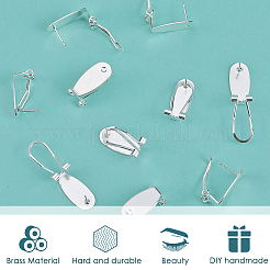 30 шт. латунные серьги-гвоздики&nbsp;KK-SP0001-45S