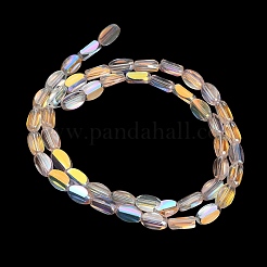 Гальванизируйте прозрачные стеклянные бусины&nbsp;EGLA-H112-06-HR08