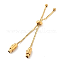 Регулируемый браслет-слайдер из нержавеющей стали 304 с круглой цепочкой-змейкой STAS-V008-25G